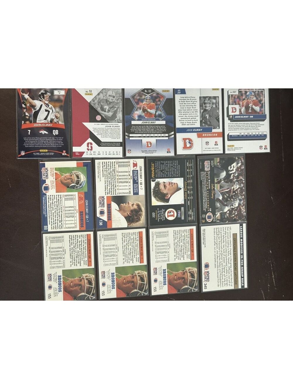 NFL HOF QB JOHN ELWAY PANINI & VINTAGE COLLECTION PRO SET/SCORE 13 CARD LOT NM - Picture 2 of 2